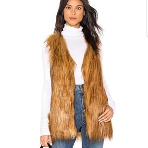 Unreal Fur Play Vest in Ginger Size M